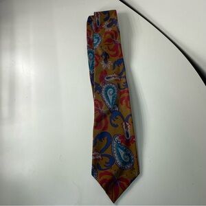 Valentino Paisley silk Tie in Blue and Gold